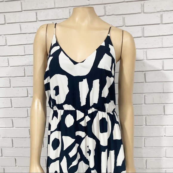 Loft Women’s Navy And White Abstract Print Maxi - Picture 2 of 11